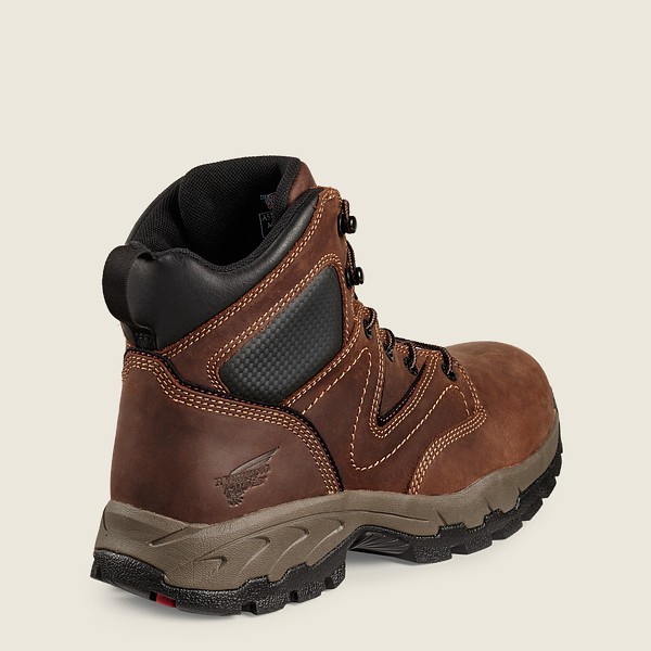 Mens Red Wing Truhiker - 6-inch Safety Toe - Hiking Boots Brown/Black - MXQ217806